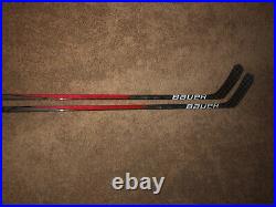 2 pack pro stock bauer supreme ultrasonic LH hockey sticks custom red color p92M