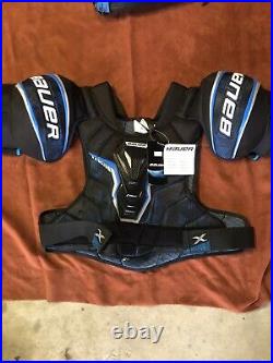 BAUER Ice Hockey Full Set Of Pads, Helmet, Skates, and Bag. All Bauer, New