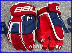 BAUER Supreme 1S Montreal Canadiens NHL Pro Stock Hockey Gloves 13 GALCHENYUK