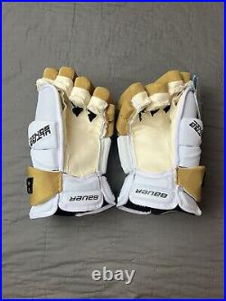 BNWT Pro Stock Vegas Golden Knights Jack Eichel Bauer Supreme Ultra Sonic Gloves