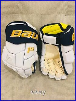 BUFFALO SABRES Bauer Supreme 1S Pro Stock Hockey Gloves 50th Anniversary 13 14