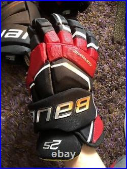 Bauer 2S + 2X Pro hockey gloves pro stock 14 NHL Black Lot Of 3 Single Right Le