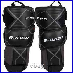 Bauer Hockey Goalie Pro Knee Guards Supreme Thigh Leg Guard Garter Belt Strap