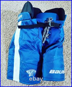 Bauer Pro Stock Men's Med Supreme Hockey Pants used blue NCDC
