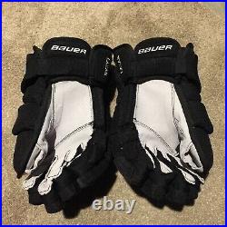 Bauer Supreme 1S Pro Stock Hockey Gloves, 14 Lazar Flames
