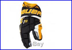 Bauer Supreme 1S Senior Hockey Gloves Black/Gold NEW, 14 36cm