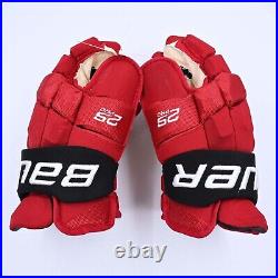 Bauer Supreme 2S Game Issued Pro Stock Hockey Gloves 14 New Jersey Devils NHL