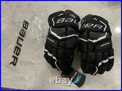 Bauer Supreme 2S Pro Hockey Gloves Black And White Senior Size 14