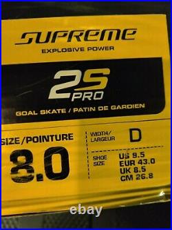 Bauer Supreme 2S Pro Hockey Goalie Skates size 8 D New
