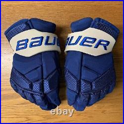 Bauer Supreme 2S Pro Stock Hockey Gloves 14 De La Rose Blues Heritage WC