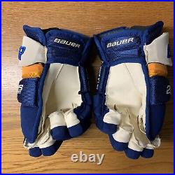 Bauer Supreme 2S Pro Stock Hockey Gloves 14 De La Rose Blues Heritage WC