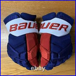 Bauer Supreme 2S Pro Stock Hockey Gloves 14 De La Rose Blues Retro
