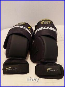 Bauer Supreme Black, Yellow, Grey and White Max Sorb Knee Guards