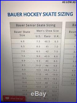 Bauer Supreme MX3 Mens Pro Stock Hockey Skates Boot Size 9. Shoe Size 10 1/2