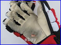 Bauer Supreme MX3 New Jersey Devils NHL Pro Stock Ice Hockey Player Gloves 14