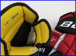 Bauer Supreme MX3 New Jersey Devils NHL Pro Stock Ice Hockey Player Gloves 14