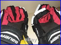 Bauer Supreme TotalOne MX3 Hockey Gloves 15 Red/White/Black New with Tags