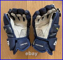 Bauer Supreme Ultrasonic Hockey Gloves Senior 14 Navy Blue