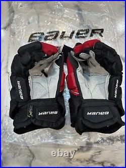 Bauer Supreme Ultrasonic Ice Hockey Gloves Black/Red Senior Sz 13 New With Tags