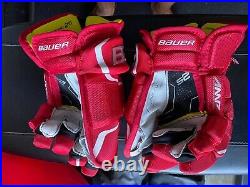 Bauer supreme 2S red hockey gloves size 13
