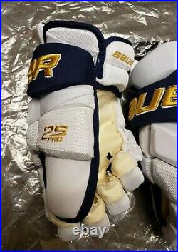 Jack Eichel Buffalo Sabres Team Issued Bauer Supreme Pro 2S Gloves White 14
