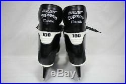 NEW Bauer Hockey Skates Men's Supreme Classic 100 Black TUUK Size 12D