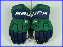 NEW! Bauer Supreme 1S Mercyhurst Lakers NCAA Pro Stock Hockey Player Gloves 15