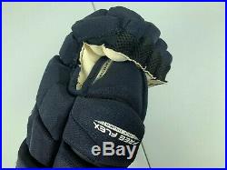 NEW! Bauer Supreme 1S Winnipeg Jets NHL Pro Stock Hockey Player Gloves 14 Navy