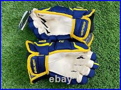 NEW! Bauer Supreme 2S Pro SWEDEN Mens Olympic Team Pro Stock Hockey Gloves 13