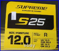 NEW Bauer Supreme S25 Ice Hockey Skates Sr Skate Size 12 R / 13.5 US Shoe Size