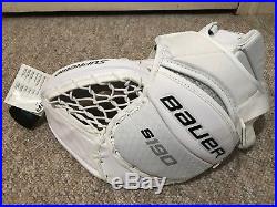 NEW withTags Bauer Supreme S190 White Int Goalie Glove Catcher Glove