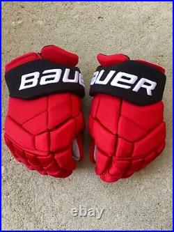 NIKITA GUSEV Bauer Supreme 2S Pro Stock Hockey Gloves New Jersey Devils
