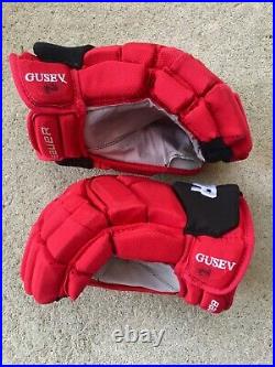 NIKITA GUSEV Bauer Supreme 2S Pro Stock Hockey Gloves New Jersey Devils