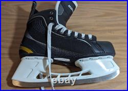 New BAUER SUPREME ONE 20 Lightspeed Pro Ice Hockey Skates Black Gold Mens 10 R