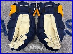 New! BAUER Supreme 1S Buffalo Sabres NHL Pro Stock Hockey Gloves 13 NYLANDER