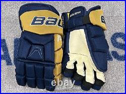 New! BAUER Supreme 1S Canton Kangaroos NCAA Pro Stock Hockey Player Gloves 14