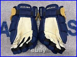 New! BAUER Supreme 1S Canton Kangaroos NCAA Pro Stock Hockey Player Gloves 14