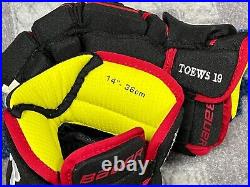 New! BAUER Supreme 1S Chicago Blackhawks NHL Pro Stock Hockey Gloves 14 TOEWS