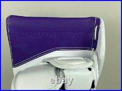 New BAUER Supreme ULTRA SONIC Purple Eagles NCAA Pro Stock Hockey Goalie Blocker