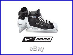 New Bauer One55 Ice Hockey Goalie skates size 11.5D Senior black/white men SR