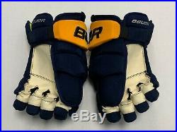 New! Bauer Supreme 1S Jack Eichel Buffalo Sabres NHL Pro Stock Hockey Gloves 14