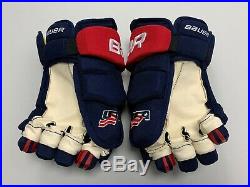 New! Bauer Supreme 1S Team USA IIHF Pro Stock Hockey Gloves 14 Middelstadt