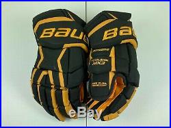 New! Bauer Supreme MX3 Colorado College Tigers NCAA Pro Stock Hockey Gloves 15