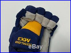 New Bauer Supreme MX3 Nashville Predators NHL Pro Stock Hockey Player Gloves 14