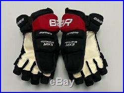 New! Bauer Supreme MX3 Team Canada IIHF Pro Stock Ice Hockey Player Gloves 13