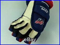 New! Bauer Supreme MX3 Team USA IIHF Pro Stock Hockey Gloves 15 United States