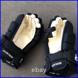 Pro Stock Bauer Supreme 1S Hockey Gloves Jets 14 Dark Navy
