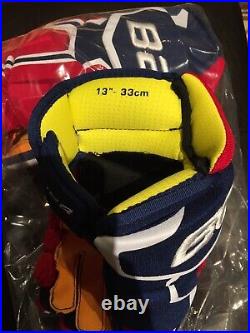Rare DAVID PASTRNAK Czech Republic Bauer Supreme 1S Pro Stock Hockey Gloves 13