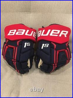 Rare TEAM USA Bauer Supreme 1S PRO STOCK HOCKEY Gloves Olympics BRAND NEW 13