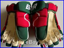 Retro! Bauer Supreme 1S New Jersey Devils NHL Pro Stock Hockey Player Gloves 14